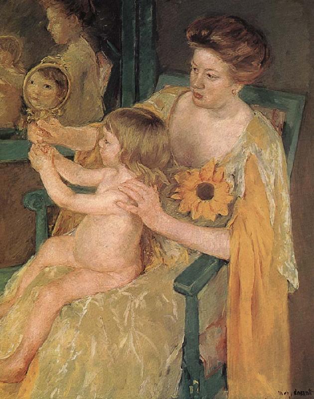 Mary Cassatt Mother and  son oil painting image